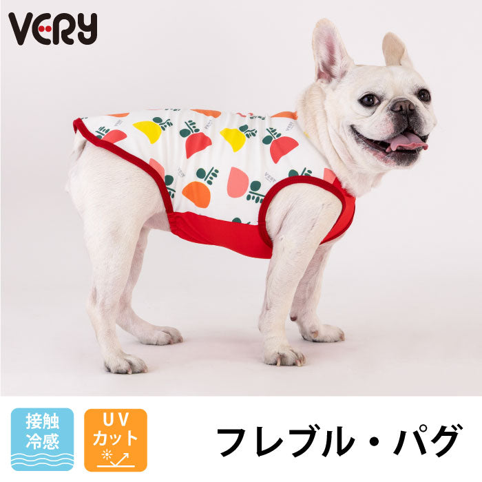 接触冷感 犬服 クールタンク 花柄｜フレブル パグ対応 VERY– VERY-PET
