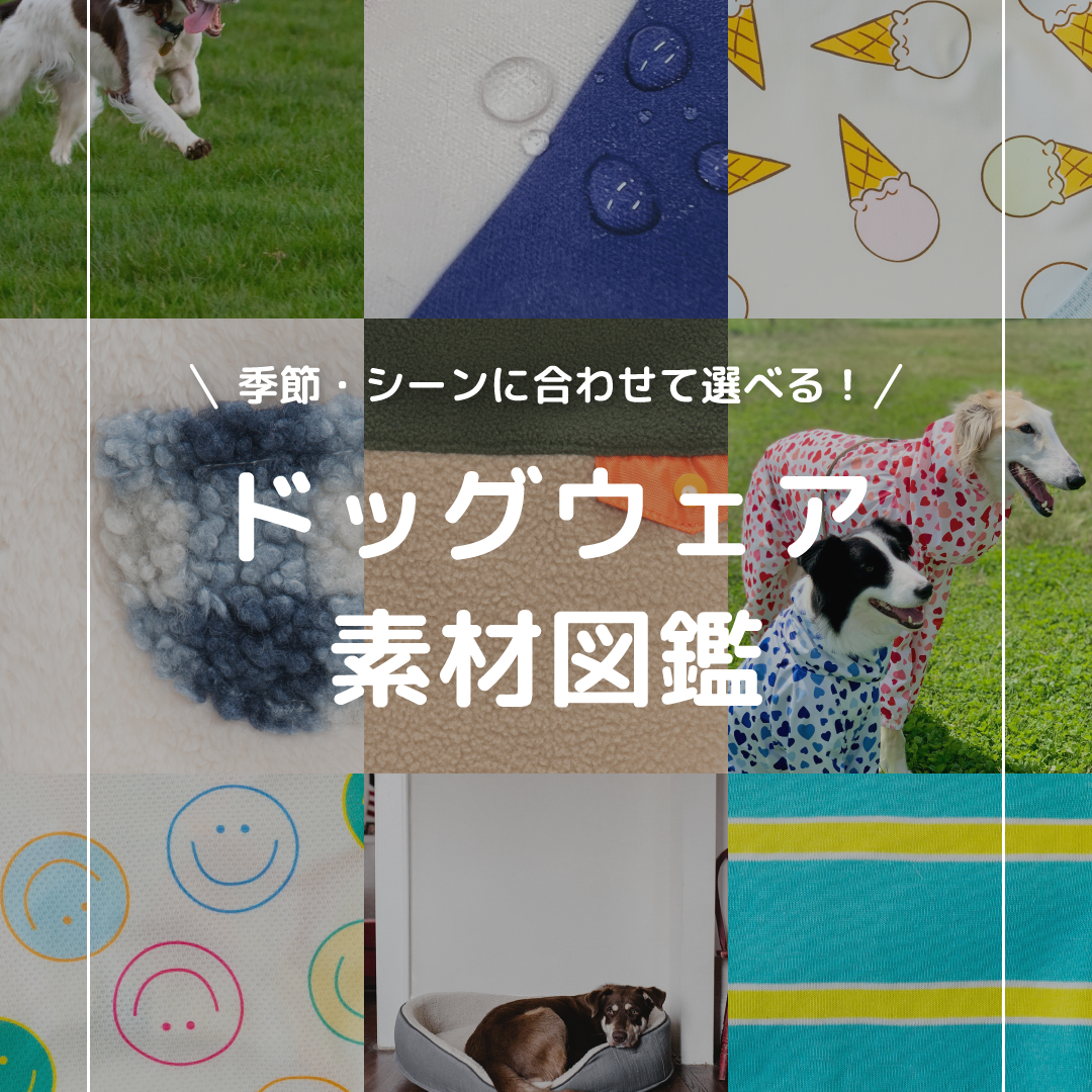季節・シーンに合わせて選べる！ わんちゃんのための「ドッグウェア素材図鑑」