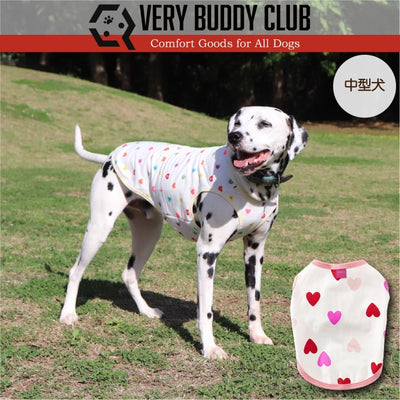 Web限定ハートプリントタンクトップ 中型犬 - VERY-PET