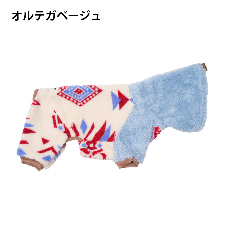 小型～大型 フード付きボアフリースロンパース