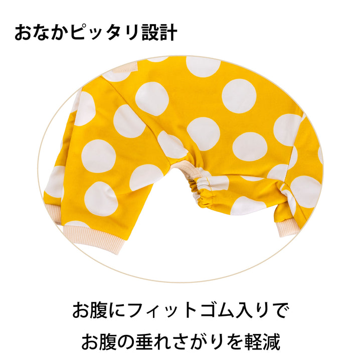 フレブル・パグ ドットプリント裏毛ロンパース