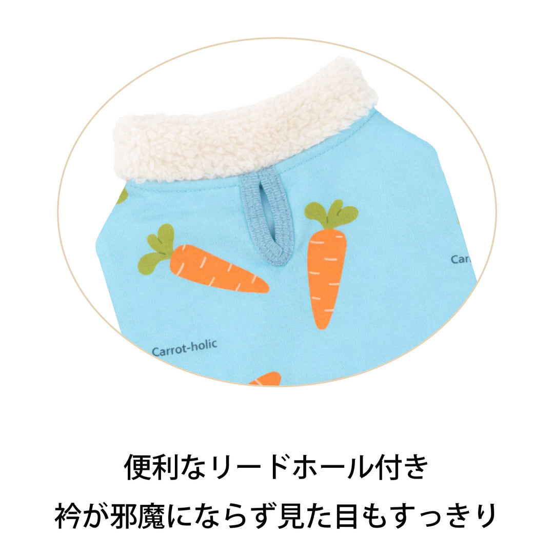 フレブル・パグ 裏毛プリントコート-ベジタブル-
