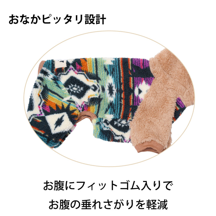 小型～大型 フード付きボアフリースロンパース