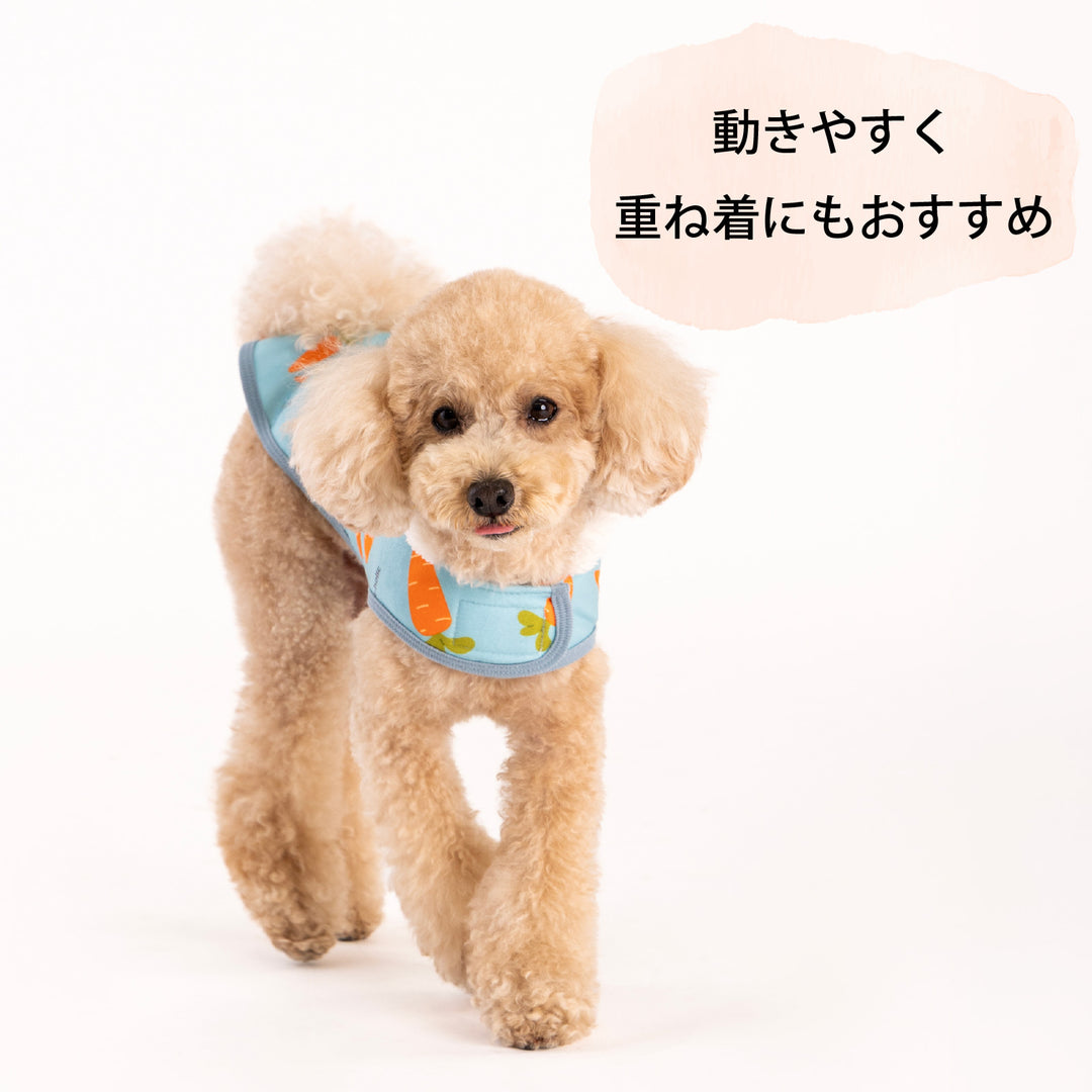 フレブル・パグ 裏毛プリントコート-ベジタブル-