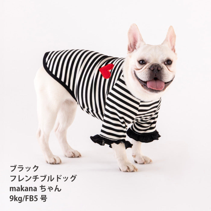 【スタイプレゼント対象商品】フレブル・パグ [全18size展開]<br>ストレッチボーダーロンT - VERY-PET