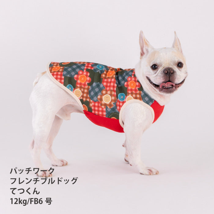 【スタイプレゼント対象商品】フレブル・パグ [全29size展開]<br>裏起毛プリントタンク おにぎり/パッチワーク