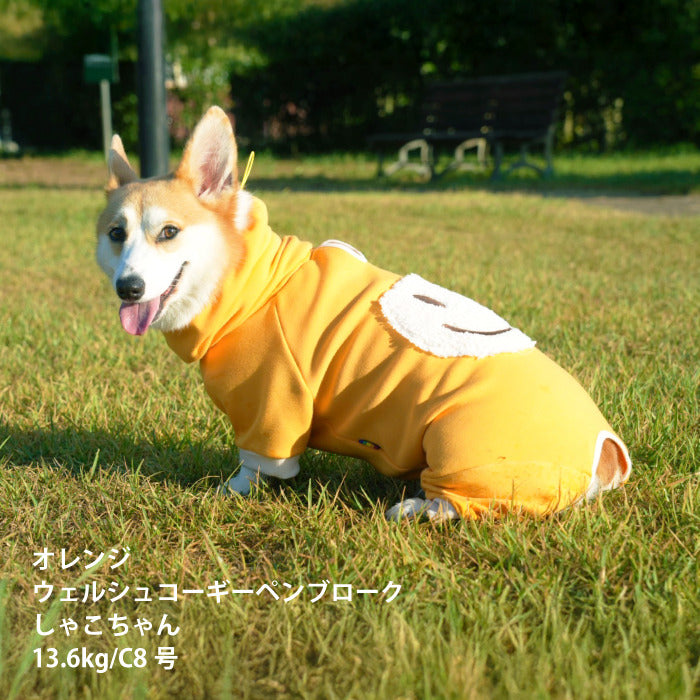 【スタイプレゼント対象商品】コーギー・バセット [全32size展開]<br>フード付きスマイルロンパース - VERY-PET