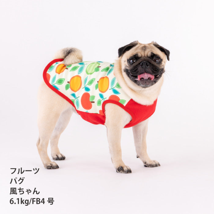 【スタイプレゼント対象商品】フレブル・パグ [全29size展開]<br>裏起毛プリントタンク フルーツ/ラ・フランス - VERY-PET