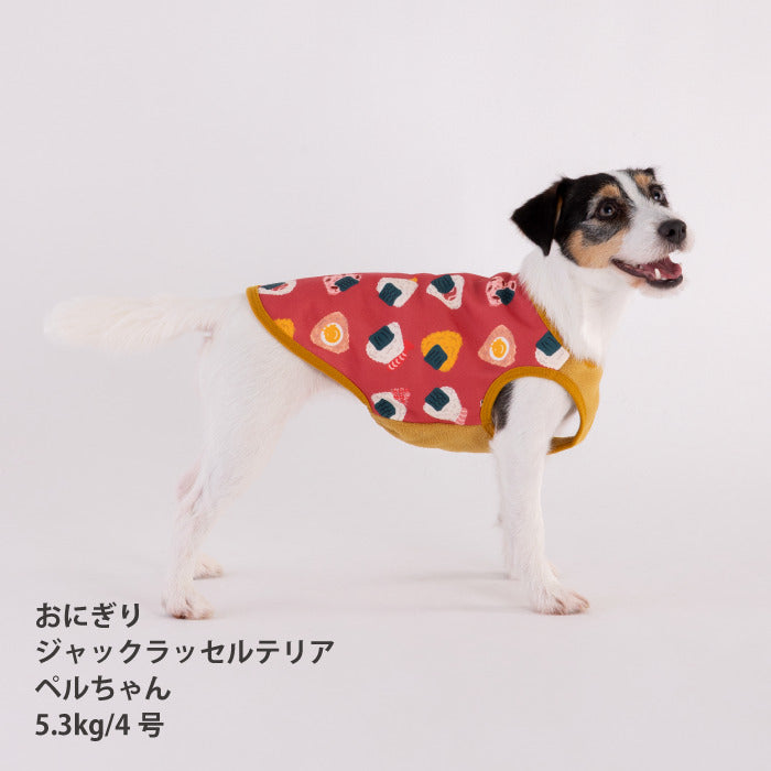 【スタイプレゼント対象商品】小型～超大型 ダックス 胴長 [全29size展開]<br>裏起毛プリントタンク おにぎり/パッチワーク