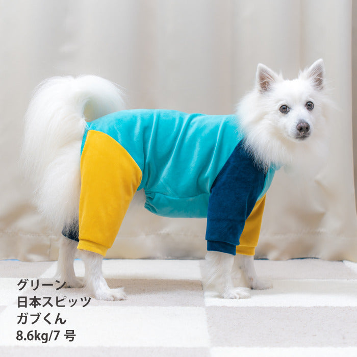 【スタイプレゼント対象商品】小型～超大型 ダックス 胴長 [全32size展開]<br>カラーブロックロンパース - VERY-PET
