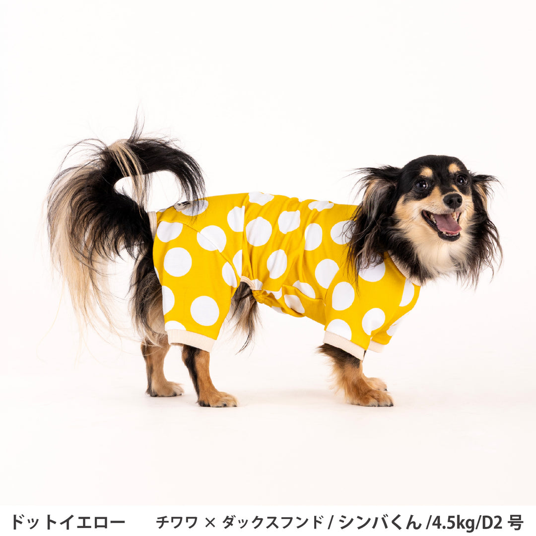 ダックス・トイプー ドットプリント裏毛ロンパース