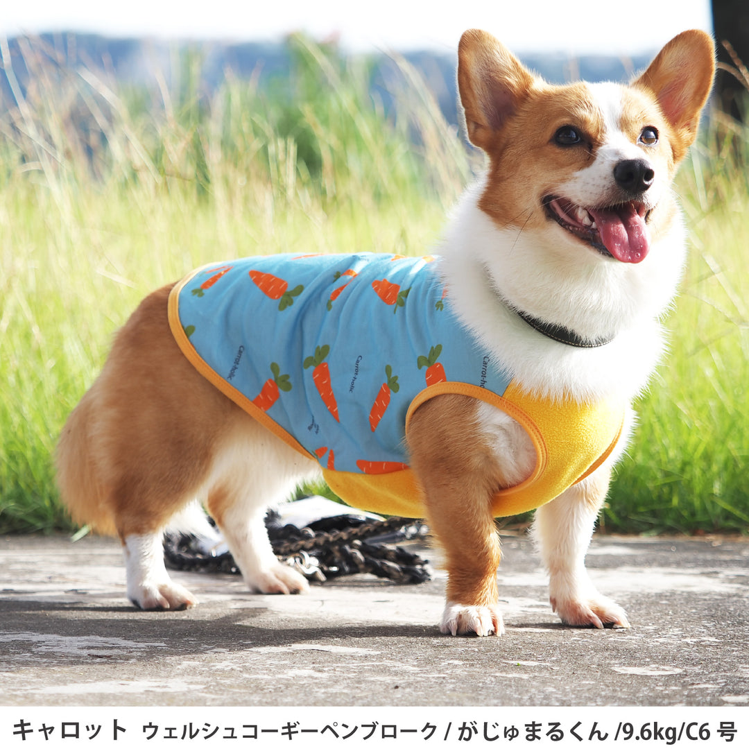 コーギー・バセット プリント裏毛タンクトップ