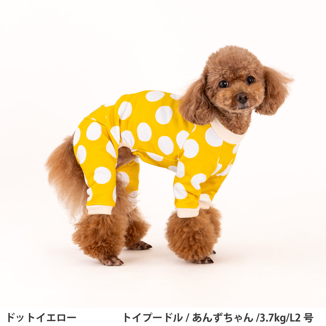ダックス・トイプー ドットプリント裏毛ロンパース