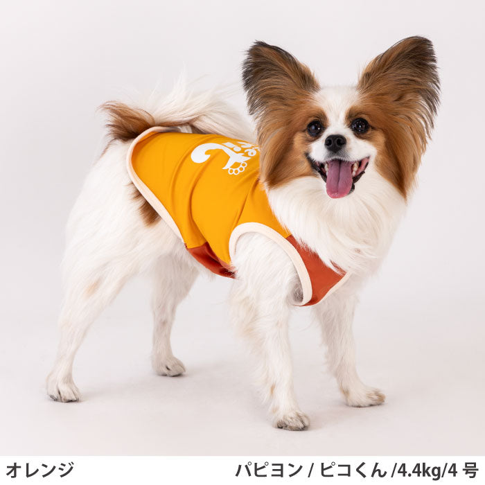 小型～超大型 ダックス 胴長 [全27size展開]<br>光るプリントクールタンク オレンジ - VERY-PET