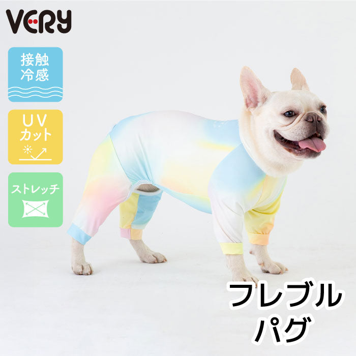 <font size="2">フレブル・パグ [全33size展開]</font><br>リラックスクールロンパース オーロラブルー - VERY-PET