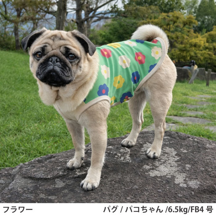 接触冷感 犬服 クールタンク 花柄｜フレブル パグ対応 VERY – VERY-PET
