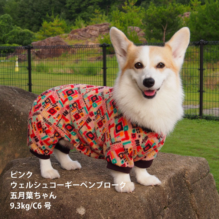 【スタイプレゼント対象商品】コーギー・バセット [全32size展開]<br>ボアフリースロンパース - VERY-PET