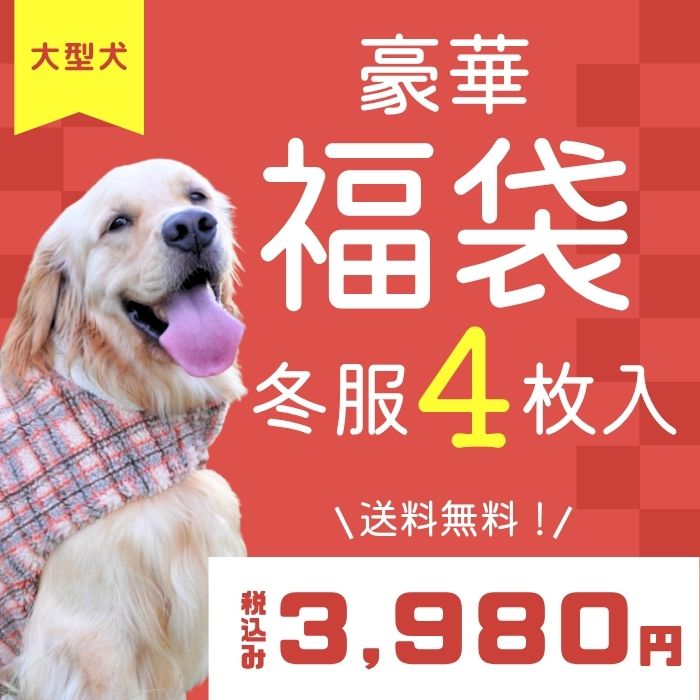 Web限定福袋<br>大型犬4枚入<br>冬服・男女混合デザイン<br>※返品 交換不可 - VERY-PET