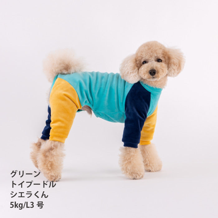 【スタイプレゼント対象商品】小型～超大型 ダックス 胴長 [全32size展開]<br>カラーブロックロンパース - VERY-PET