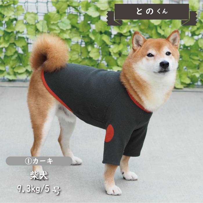 ストレッチ肘あて付きロングTシャツ 小型犬・胴長 - VERY-PET