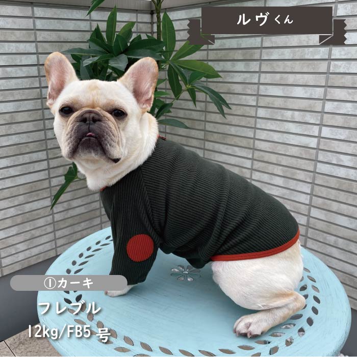 ストレッチ肘あて付きロングTシャツ フレブル・パグ - VERY-PET