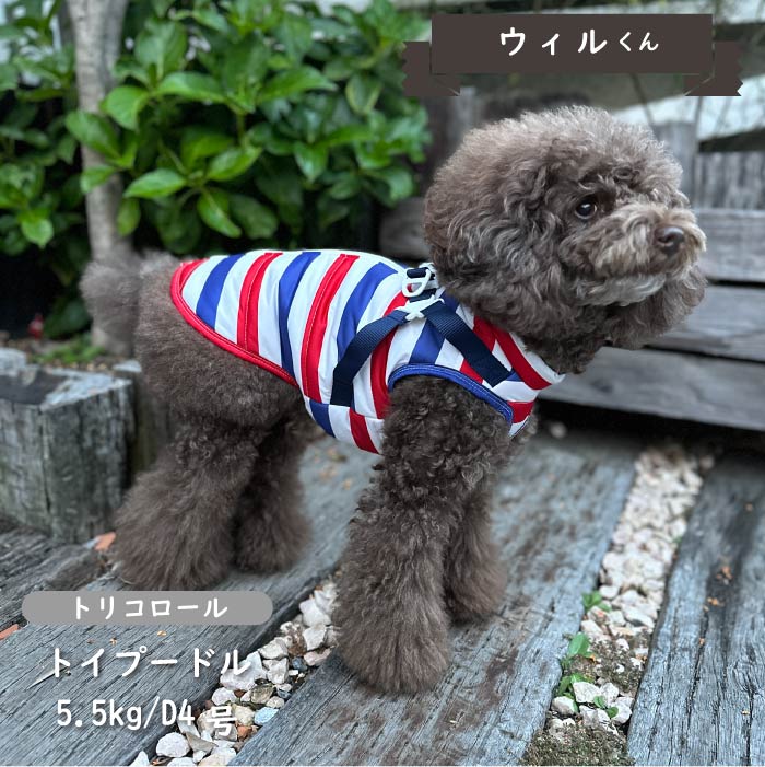 ハーネス付防水タンクトップ 小型犬・胴長・ダックス - VERY-PET