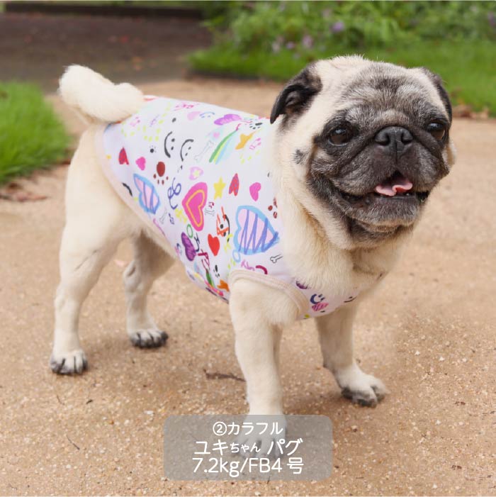 <font color="red">最新秋冬服20％OFFセール</font><br><font size="3">フレブル・パグ</font> <br>コラボレーションタンク - VERY-PET