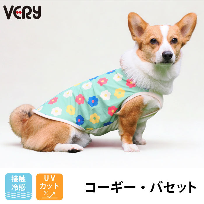 コーギー・バセット [全29size展開]<br>プリントクールタンク フラワー - VERY-PET