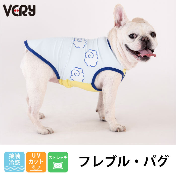フレブル・パグ [全21size展開]<br>光るプリントクールタンク クラウド - VERY-PET