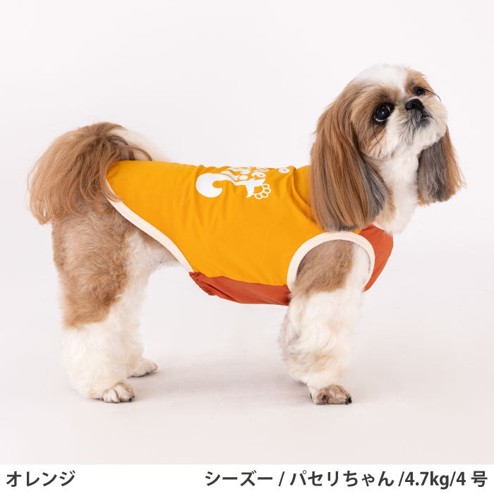 小型～超大型 ダックス 胴長 [全27size展開]<br>光るプリントクールタンク オレンジ - VERY-PET