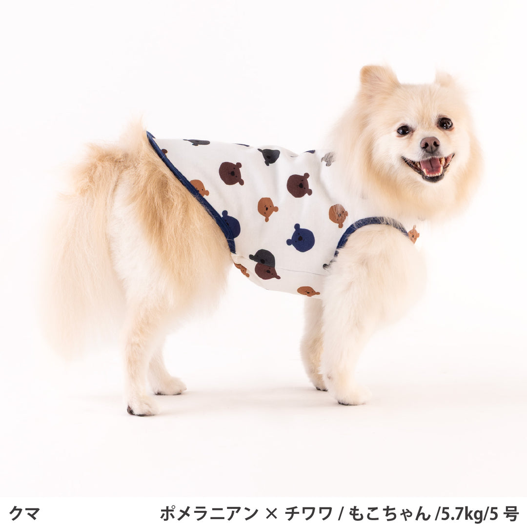 小型～超大型 プリント裏起毛タンクトップ