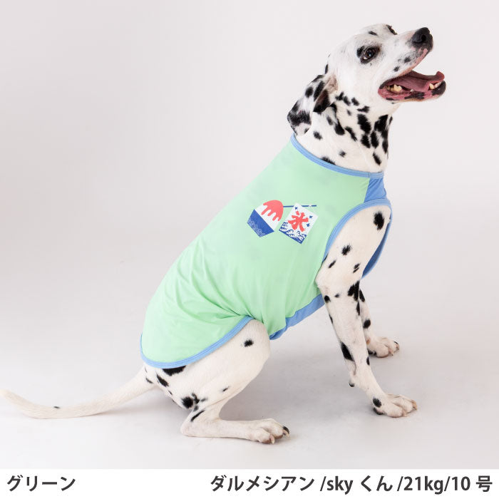 小型～超大型 ダックス 胴長 [全24size展開]<br>光るプリントクールタンク グリーン - VERY-PET