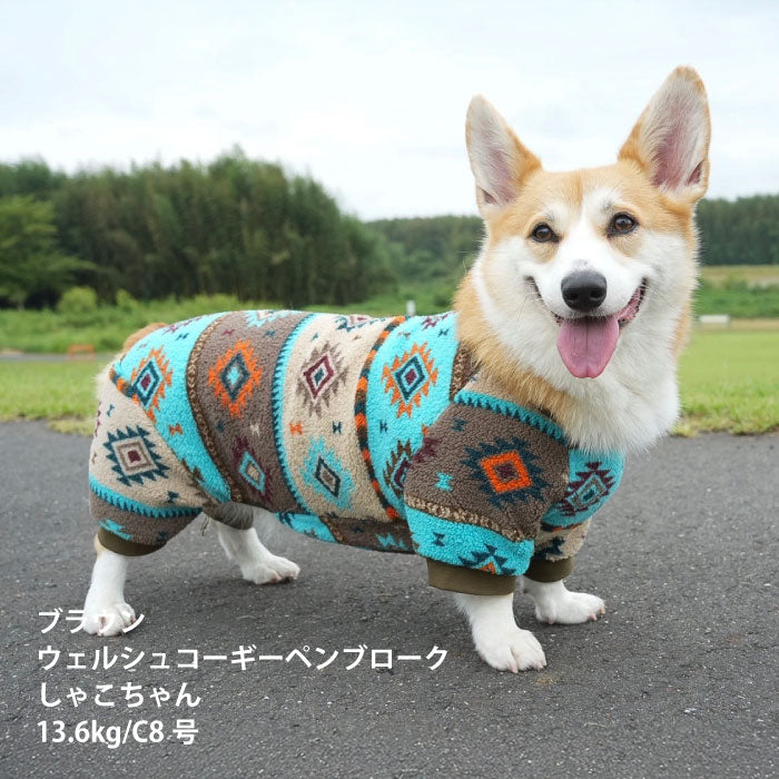 【スタイプレゼント対象商品】コーギー・バセット [全32size展開]<br>ボアフリースロンパース - VERY-PET