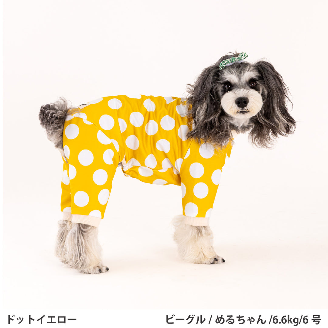小型～超大型 ドットプリント裏毛ロンパース