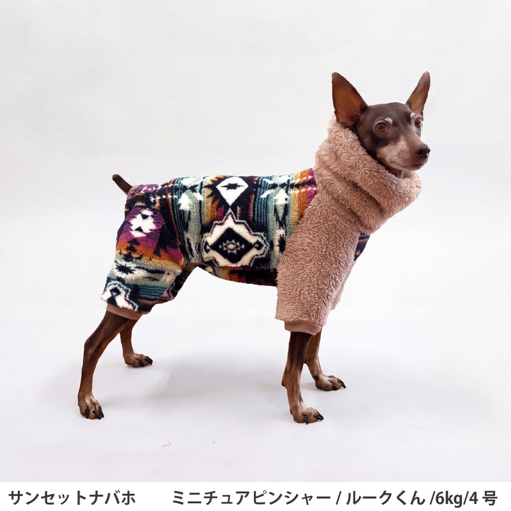 小型～大型 フード付きボアフリースロンパース