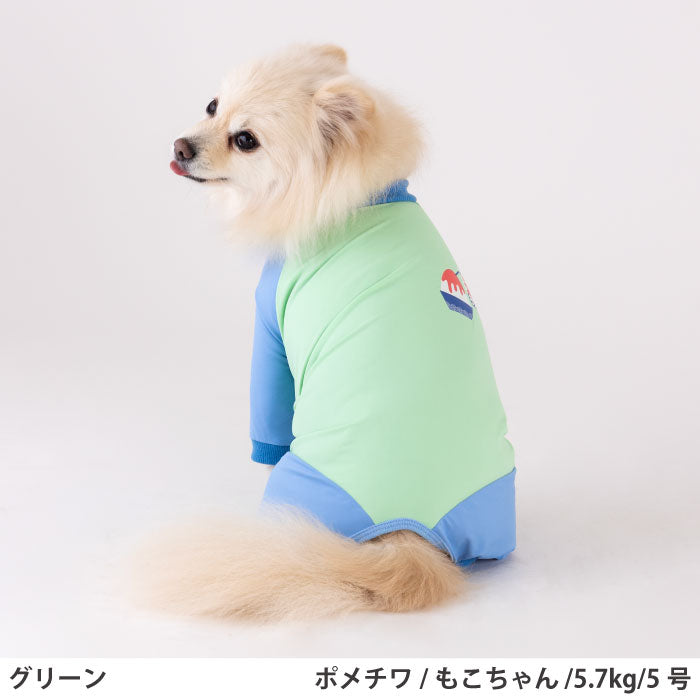 小型～超大型 ダックス 胴長 [全30size展開]<br>光るプリントクールロンパース グリーン - VERY-PET