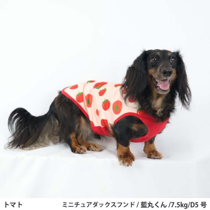 ダックス・トイプードル・胴長 プリント裏毛タンクトップ