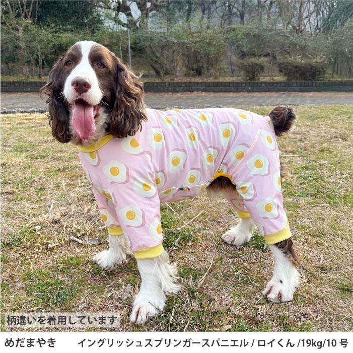 接触冷感 犬服 クールロンパース 花柄｜小型犬 中型犬 大型犬 超大型犬