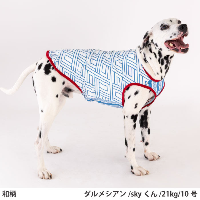 小型～超大型 ダックス 胴長 [全14size展開]<br>プリントクールタンク 和柄 - VERY-PET