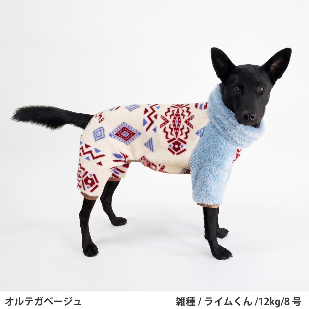 小型～大型 フード付きボアフリースロンパース