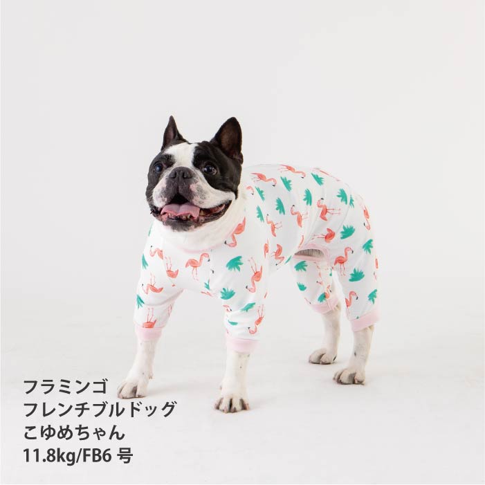 <font size="2">フレブル・パグ [全33size展開]</font><br>ポップクールロンパース フラミンゴ - VERY-PET