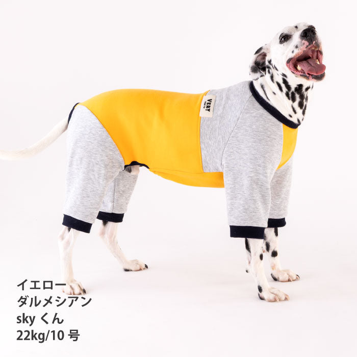 【スタイプレゼント対象商品】小型～超大型 ダックス 胴長 [全32size展開]<br>裏ボアバイカラーロンパース - VERY-PET