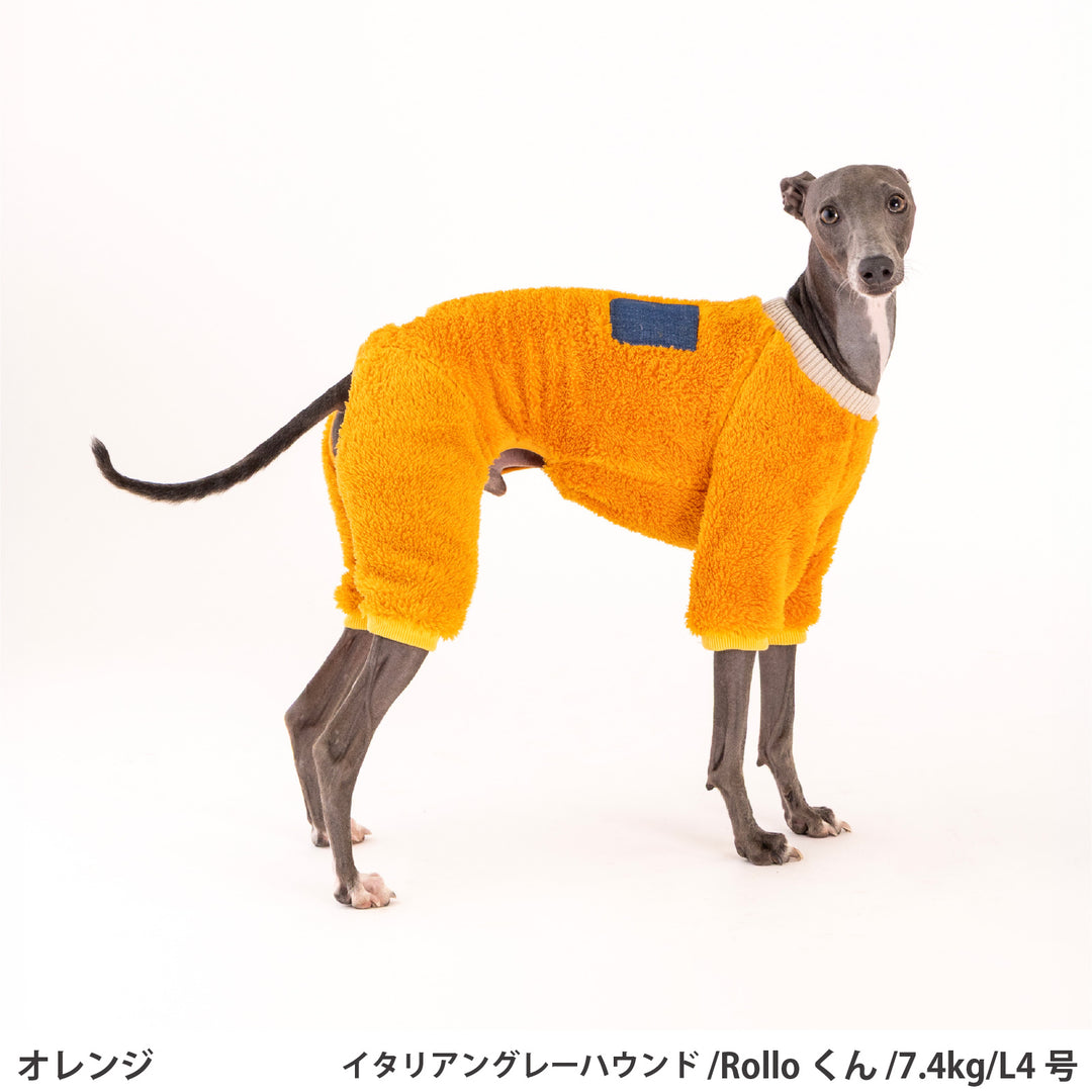 ダックス・トイプー・胴長 ボアフリースロンパース