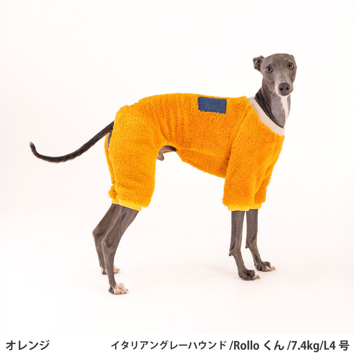 ダックス・トイプー・胴長 ボアフリースロンパース