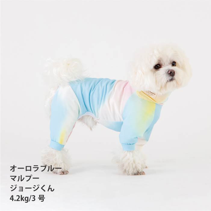 <font size="2">小型～超大型 ダックス 胴長 [全33size展開]</font><br>リラックスクールロンパース オーロラブルー - VERY-PET
