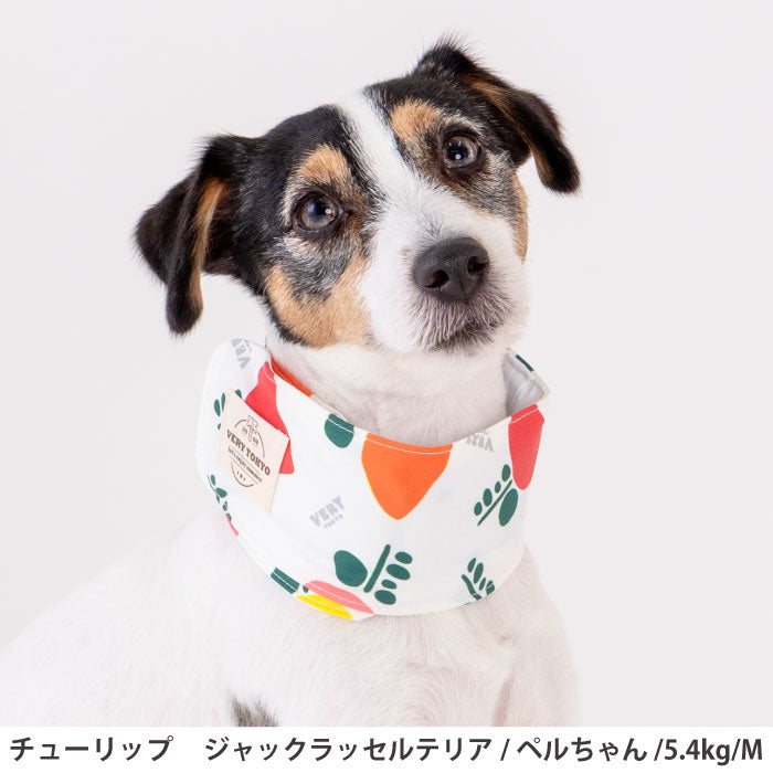 全犬種対応 全5size<br>熱中症対策に！専用やわらか保冷剤付<br>接触冷感 クールバンダナ - VERY-PET
