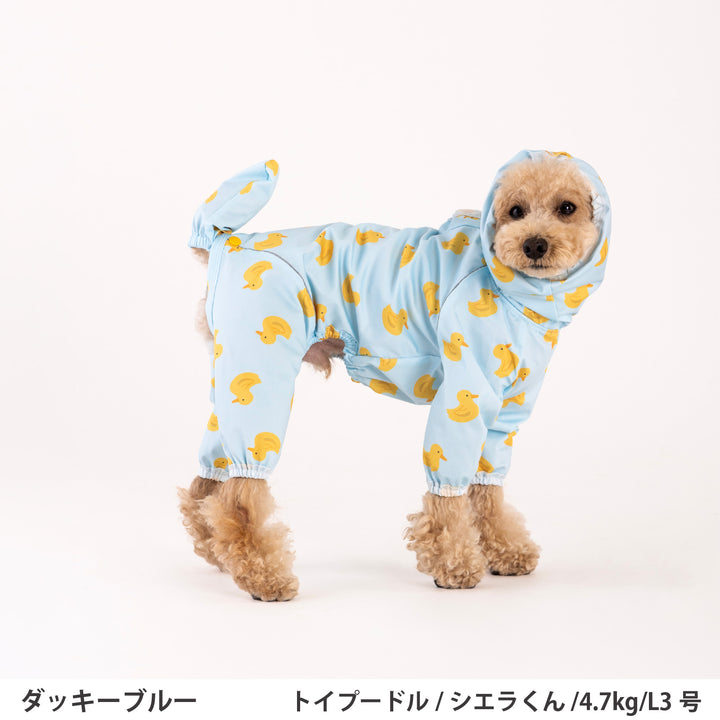 ダックス・トイプードル・胴長 [シリーズ全33size展開] BREATH FIT RAIN WEAR -FULLCOVER&amp;STRETCH-