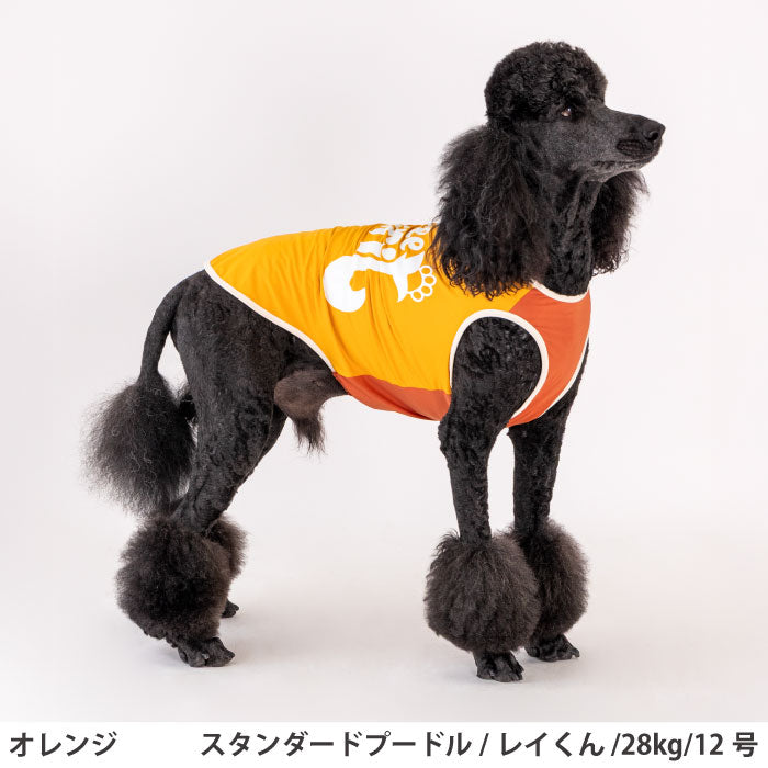 小型～超大型 ダックス 胴長 [全27size展開]<br>光るプリントクールタンク オレンジ - VERY-PET