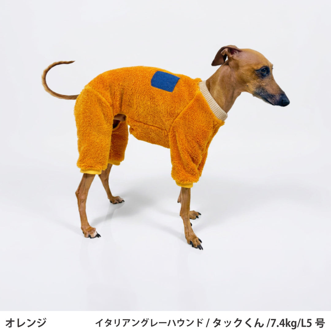 ダックス・トイプー・胴長 ボアフリースロンパース