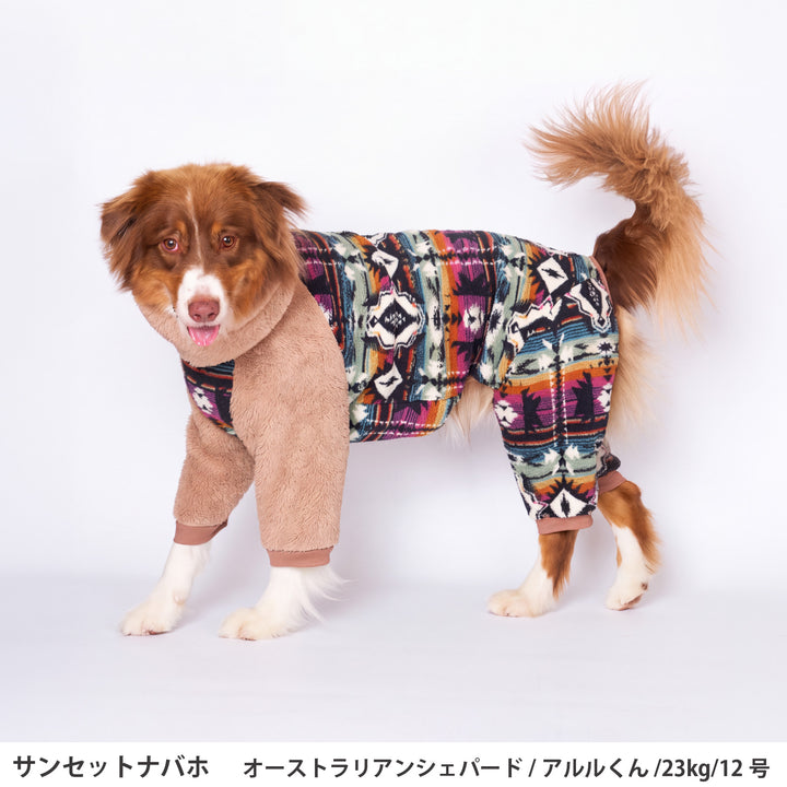 小型～大型 フード付きボアフリースロンパース